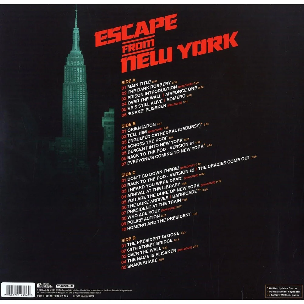 ESCAPE FROM NEW YORK OST [2 LP] - Image 3