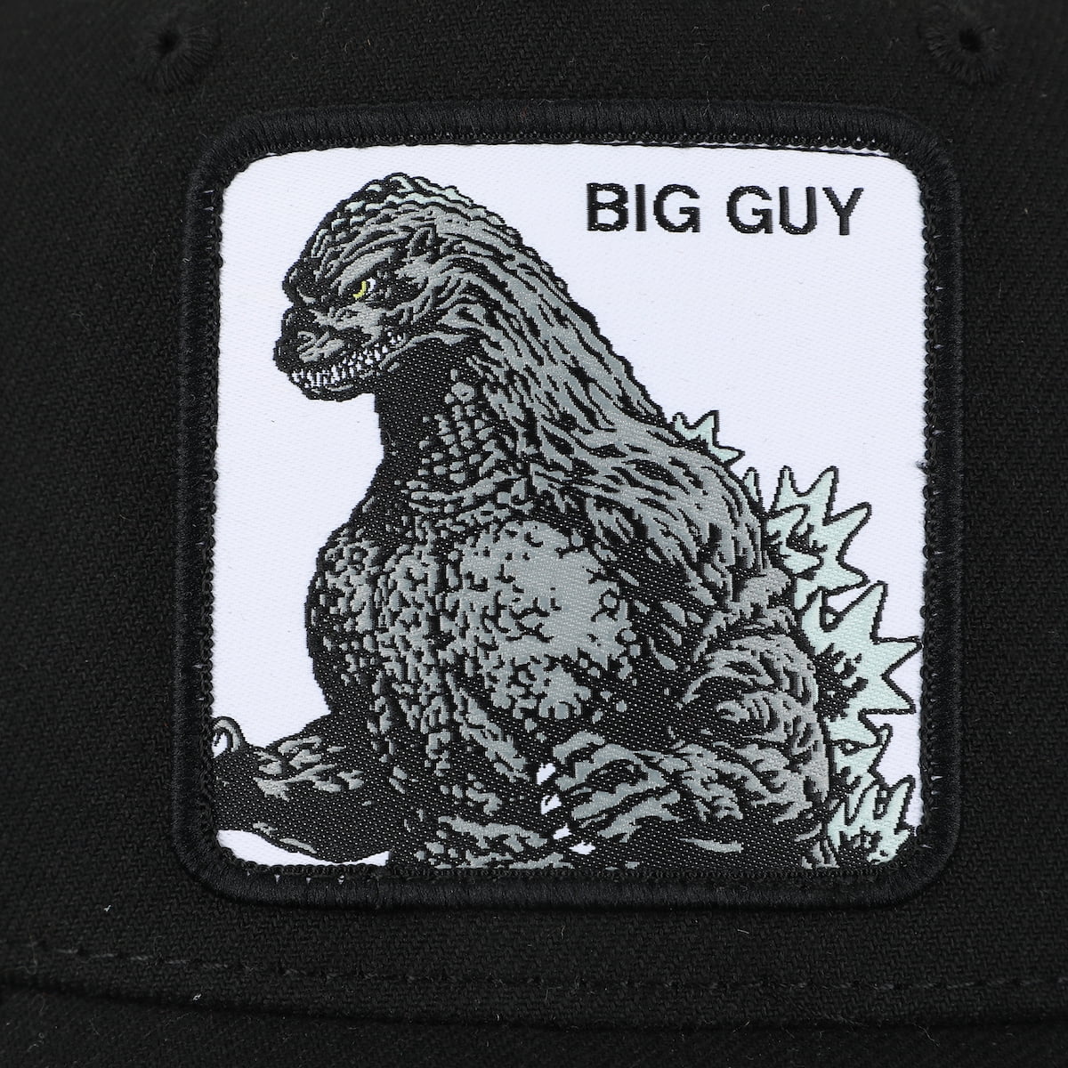 Godzilla Monster In White Square Black Trucker Hat - Image 3