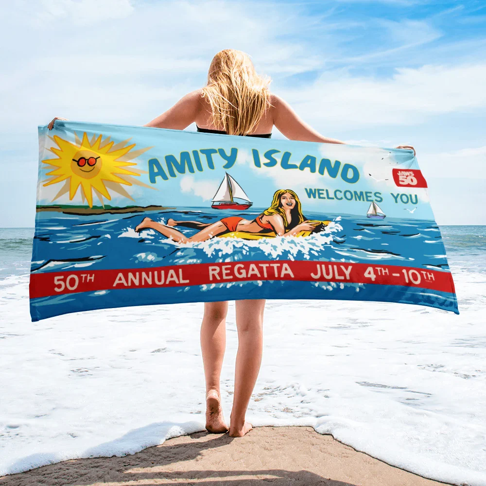 JAWS 50TH ANNIVERSARY AMITY ISLAND BEACH TOWEL - Image 4