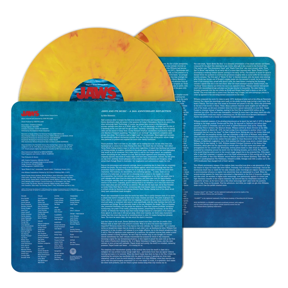 JAWS Original Motion Picture Soundtrack 2LP Double Barrels Variant - Image 5