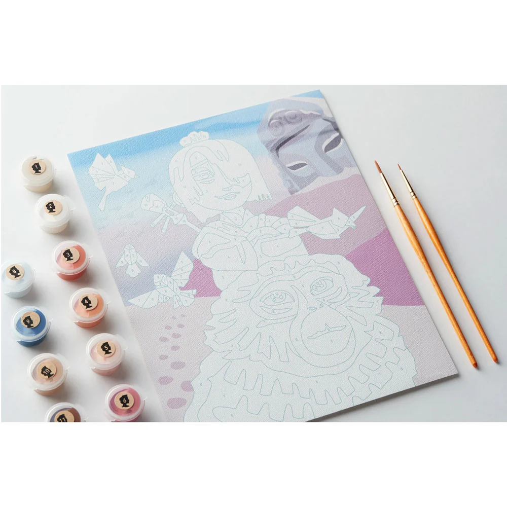 KUBO WINTER SCENE PAINT-BY-NUMBER KIT - Image 2