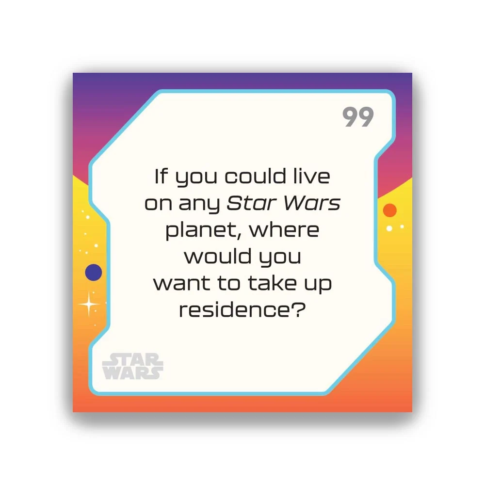 STAR WARS: CONVERSATION CARDS: 125 QUESTIONS FOR DINNER PARTIES, MOVIE MARATHONS AND MORE - Image 3