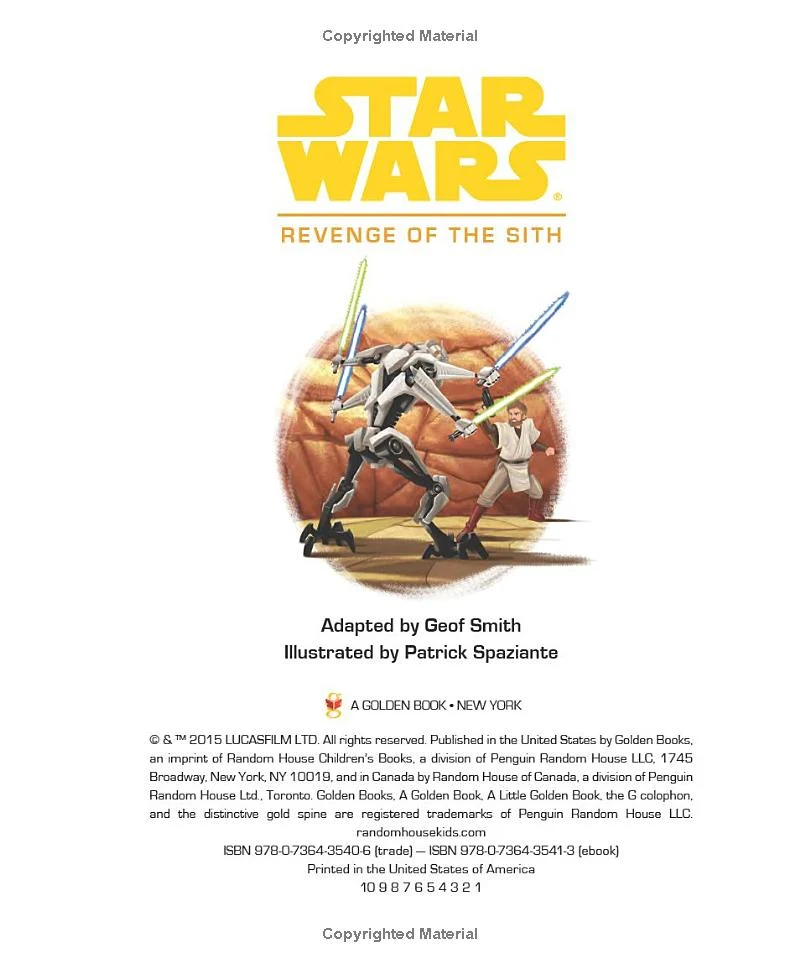 STAR WARS: REVENGE OF THE SITH LITTLE GOLDEN BOOK - Image 2