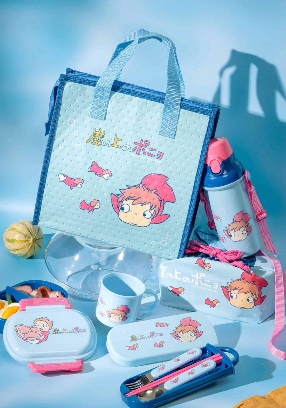 STUDIO GHIBLI PONYO WATER BOTTLE WITH STRAP 16.23OZ (PONYO AND PONYO’S SISTERS) - Image 4