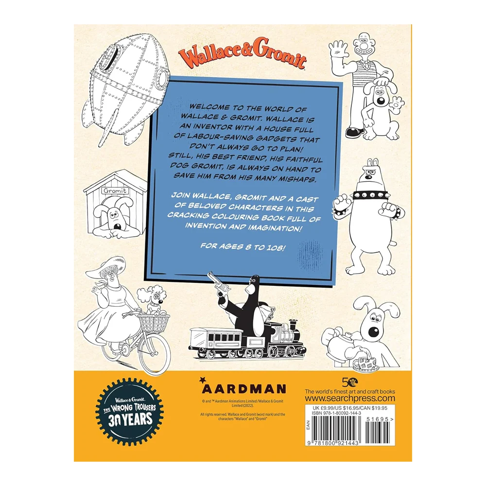 WALLACE & GROMIT- THE OFFICIAL COLOURING BOOK - Image 8